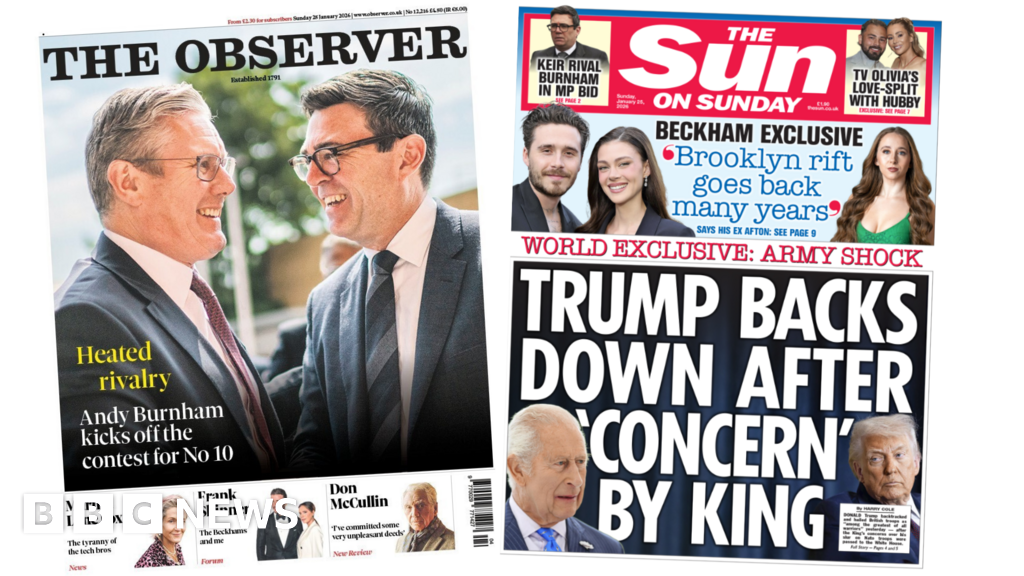 Newspaper Headlines: Labour’s ‘Intense Rivalry’ and ‘Trump Retreats’