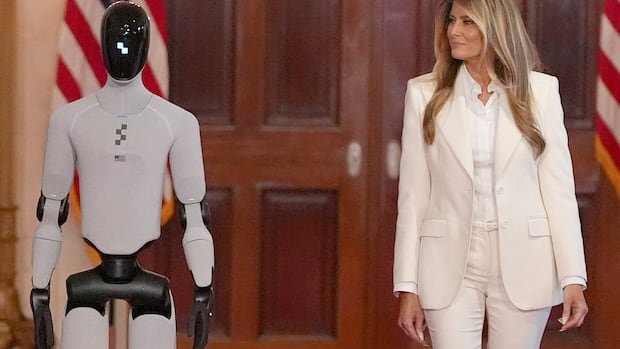 Humanoid Robot Accompanies Melania Trump at White House Technology and Children Summit