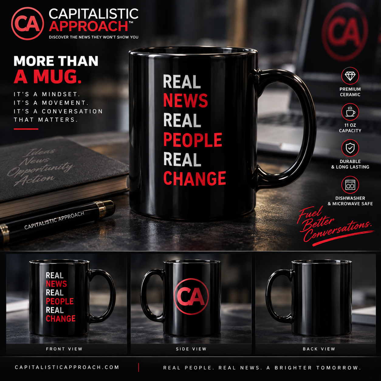 REAL NEWS. REAL PEOPLE. REAL CHANGE. Mug REAL NEWS. REAL PEOPLE. REAL CHANGE. Mug